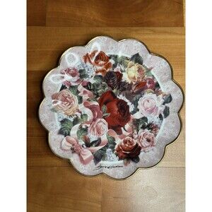 Franklin Mint Decorative Porcelain Plate "Victorian Rose Bouquet" Ltd Edition